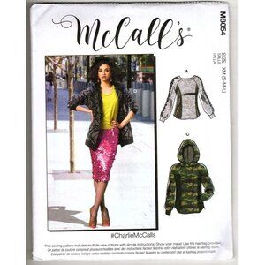 McCall's M8054 Misses Size S to L Tops and Hoodies Uncut Sewing Pattern
